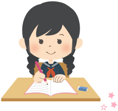 勉強中の学生のイラスト