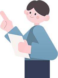 見学・学習相談する人のイラスト